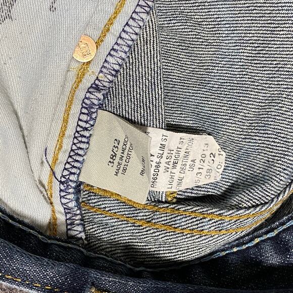 Polo Ralph Lauren Sz 38X32 Style 381 Straight Slim Fit Medium Wash Denim Jeans - Picture 16 of 16